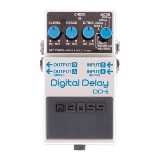 Boss DD-6 Digital Delay Manuales