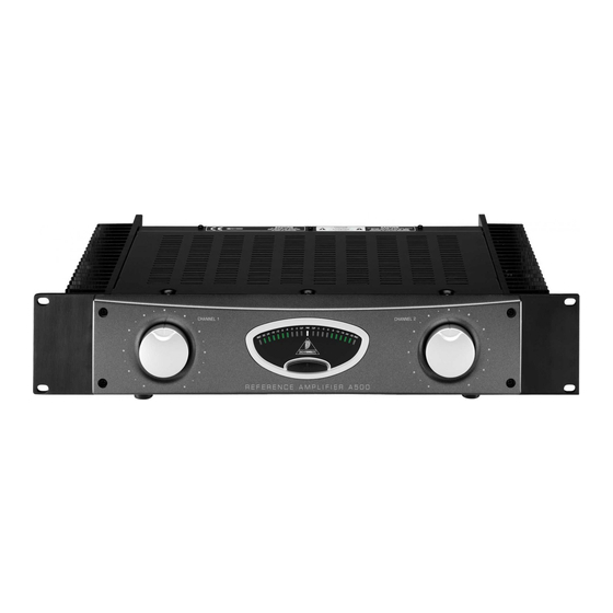 Behringer A500 Guia De Inicio Rapido