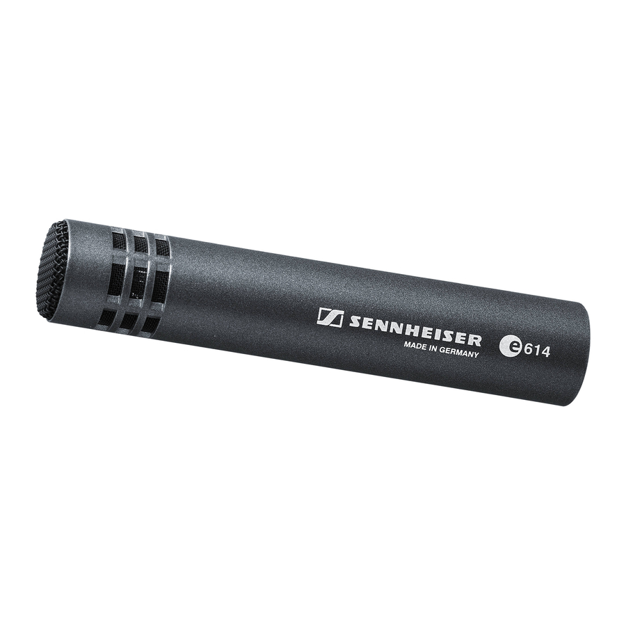 Sennheiser e 614 Instrucciones De Manejo