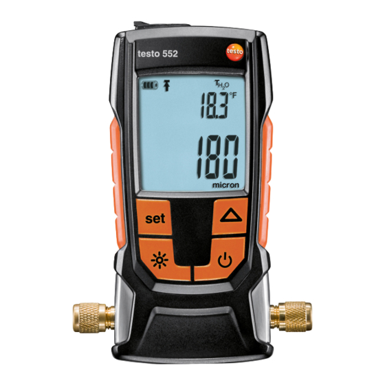 testo 552 Manual De Instrucciones