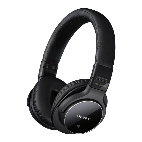 Sony MDR-ZX750BN Guía De Referencia