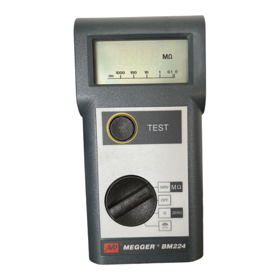 Megger BM220 Serie Guia Del Usuario