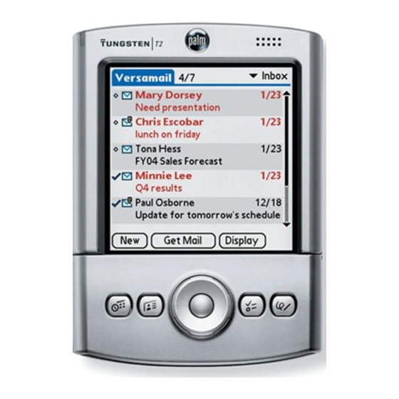 Palm Tungsten T2 Información Importante