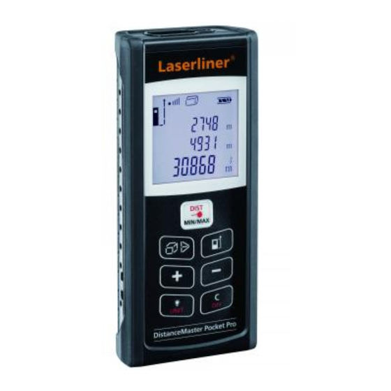 LaserLiner DistanceMaster Pocket Pro Manual De Instrucciones