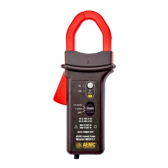 AEMC Instruments MR415 Manual Del Usuario