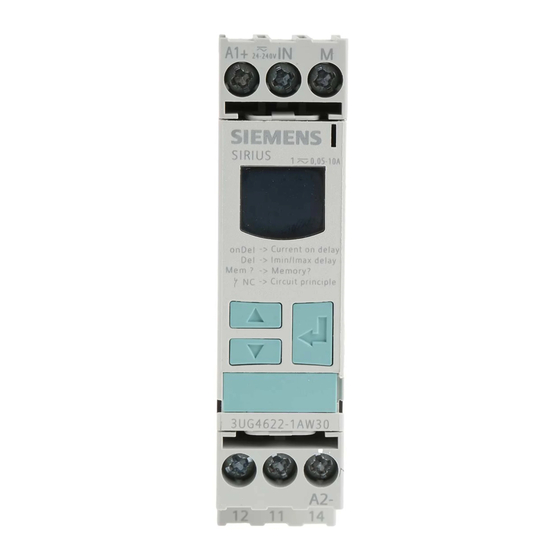 Siemens SIRIUS 3UG4621 Instrucciones De Operación