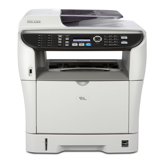 Ricoh Aficio SP 3400SF Guia De Inicio Rapido