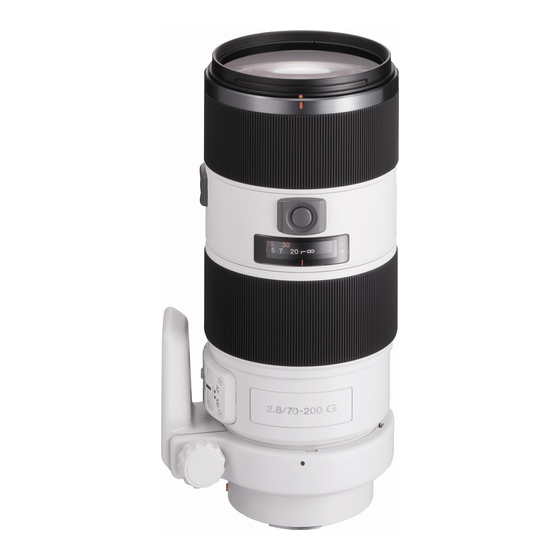 Sony SAL70200G Manual De Instrucciones