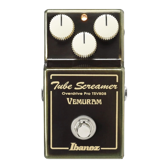 Ibanez Tube Screamer Overdrive Por TSV808 Manuales