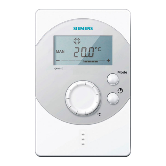 Siemens QAW910 Instrucciones De Montaje