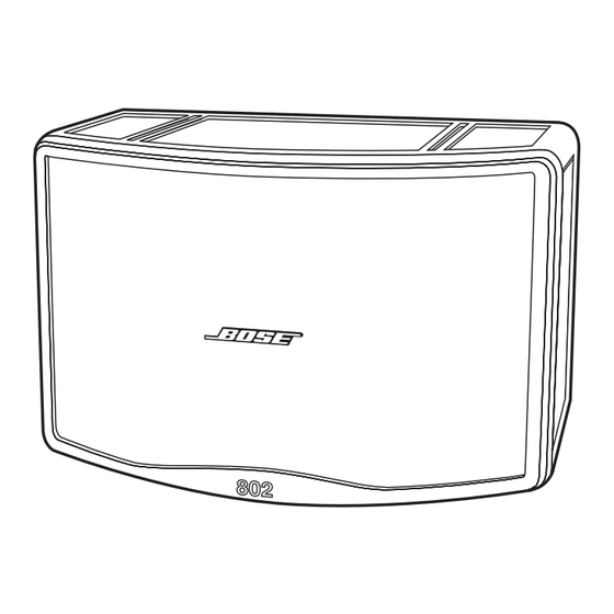 Bose Panaray 802 Serie Guia De Instalacion