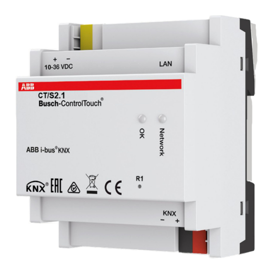 ABB i-bus KNX Busch-ControlTouch 2 CT/S2.1 Manual Del Producto