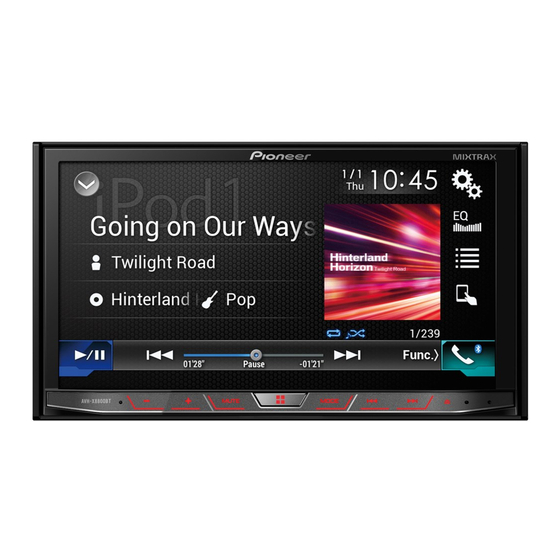 Pioneer AVH-X8800BT Guia De Inicio Rapido