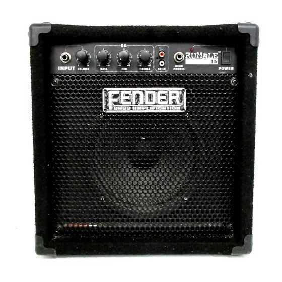 Fender RUMBLE 15 Instrucciones De Funcionamiento