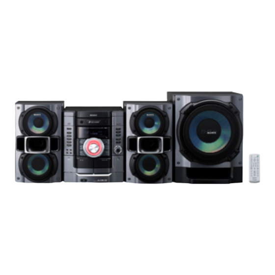Sony MHC-RG595 Manual De Instrucciones