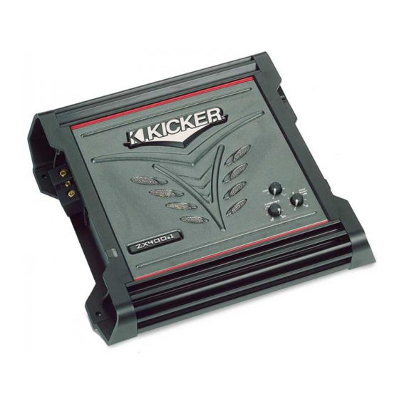 Kicker ZX400.1 Manual Del Propietário