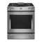 KitchenAid KSDB900ESS - Manual del horno de convección de combustible dual deslizable de 30 pulgadas y 5 quemadores con cajón para hornear