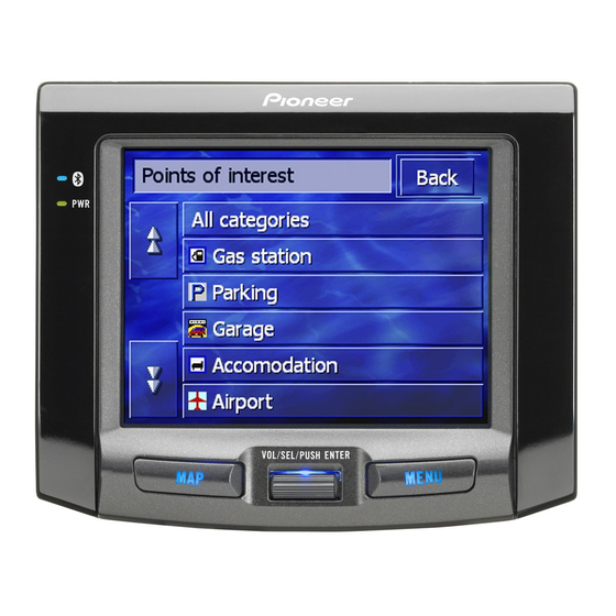 Pioneer AVIC-S1 Manual De Hardware Y Bluetooth