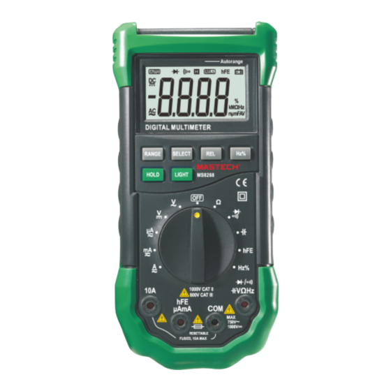 Mgl MASTECH MS8268 Manual De Instrucciones