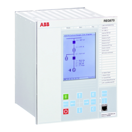 ABB Relion 670 Serie Guía Del Producto