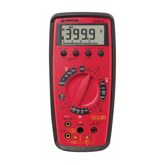Amprobe 33XR-A Manual De Uso