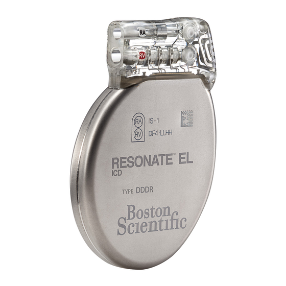 Boston Scientific RESONATE HF ICD Guía De Referencia