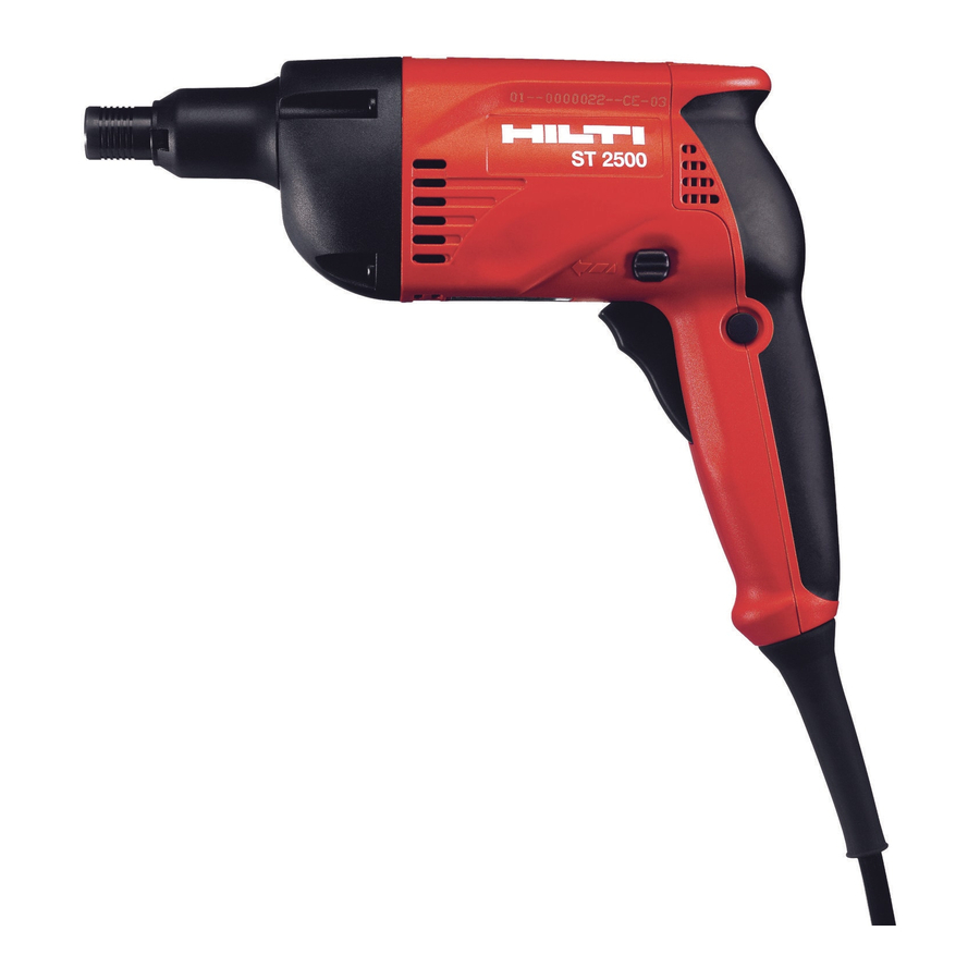 Hilti ST 2500 Manual De Instrucciones