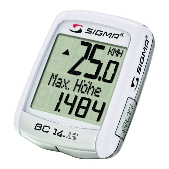 Sigma BC 14.12 ALTI Manual Del Usuario