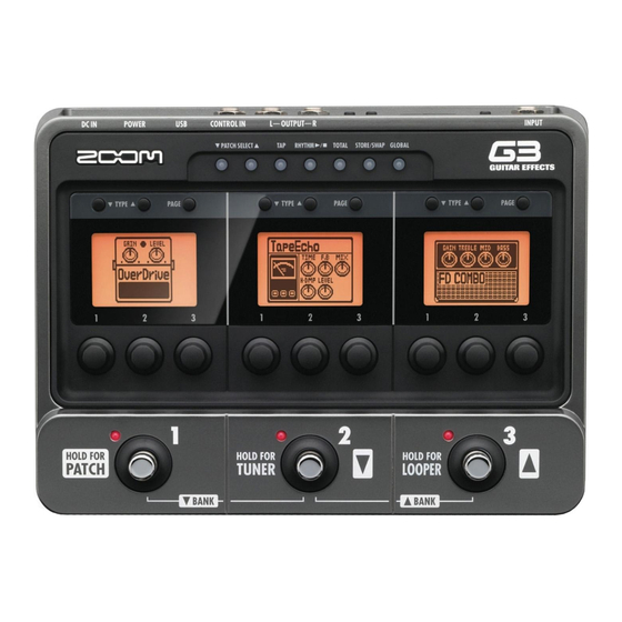 Zoom G3 Manuales