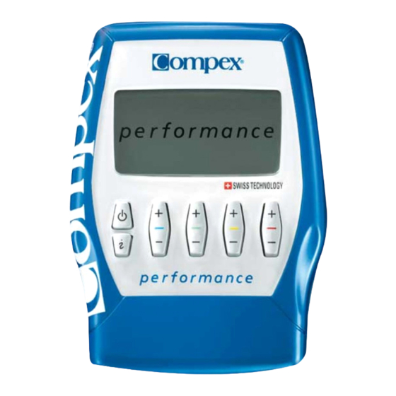 Compex performance US Guia De Inicio Rapido