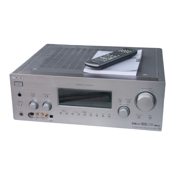 Sony STR-DB798 Manual De Instrucciones