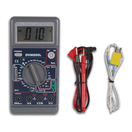 Velleman DVM 890L Manual Del Usuario