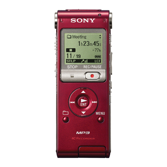 Sony ICD-UX200 Manual De Instrucciones