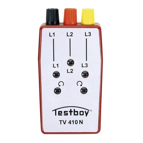 Testboy TV 410N Manuales