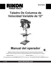 Rikon 30-212VS Manual Del Operador
