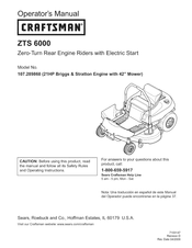Craftsman ZTS 6000 Manual Del Operador