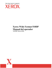 Xerox Wide Format 510DP Manual Del Operador