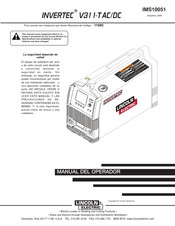 Lincoln Electric INVERTEC V311-T AC/DC Manual Del Operador