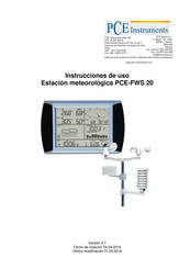 PCE Instruments PCE-FWS 20 Instrucciones De Uso