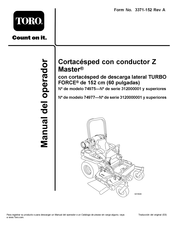 Toro Z Master TURBO FORCE Manual Del Operador