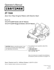 Craftsman ZT 7000 Manual Del Operador