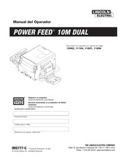 Lincoln Electric POWER FEED 10M DUAL Manual Del Operador