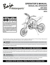 Baja Motorsports DR70 Manual Del Operador