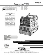 Lincoln Electric Commander 500 Manual Del Operador