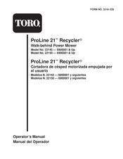 Toro ProLine 21 Recycler Manual Del Operador