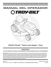 Troy-Bilt Shift-On-The-Go Pony Manual Del Operador