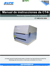 SATO CT 424i Manual De Instrucciones