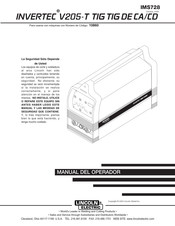 Lincoln Electric INVERTEC V205-T TIG TIG DE CA/CD Manual Del Operador