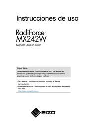 Eizo RadiForce MX242W Instrucciones De Uso