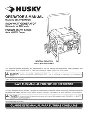 Husky HU5000 Storm Serie Manual Del Operador
